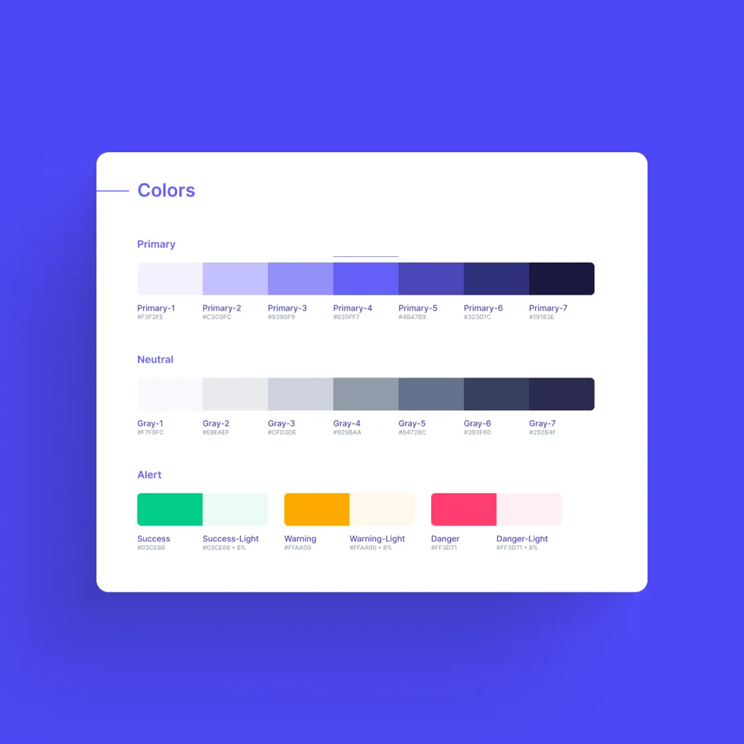 Bloom design system - color palette