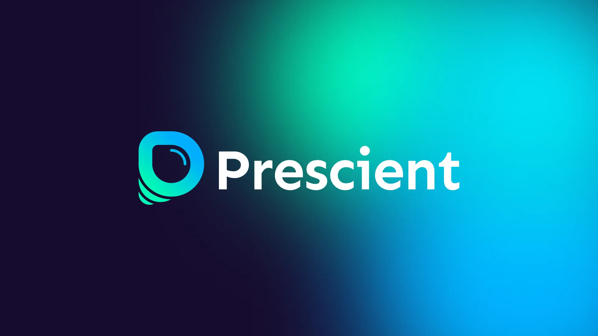 Prescient logo on dark background